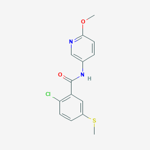 2-chloro-N-(6-methoxypyridin-3-yl)-5-methylsulfanylbenzamide