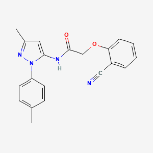 2-(2-cyanophenoxy)-N-[5-methyl-2-(4-methylphenyl)pyrazol-3-yl]acetamide