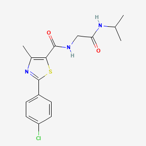 2-(4-chlorophenyl)-4-methyl-N-[2-oxo-2-(propan-2-ylamino)ethyl]-1,3-thiazole-5-carboxamide