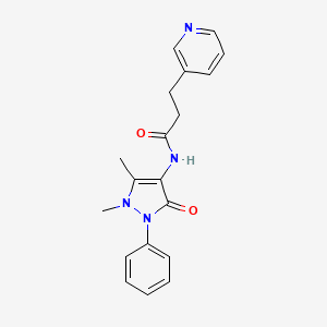 N-(1,5-dimethyl-3-oxo-2-phenylpyrazol-4-yl)-3-pyridin-3-ylpropanamide