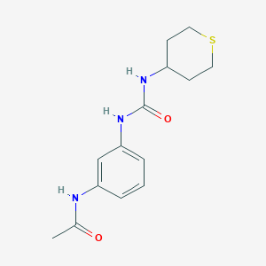 molecular formula C14H19N3O2S B6620008 N-[3-(thian-4-ylcarbamoylamino)phenyl]acetamide 