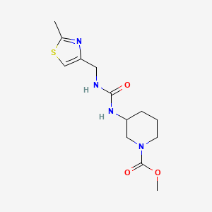 molecular formula C13H20N4O3S B6620011 Methyl 3-[(2-methyl-1,3-thiazol-4-yl)methylcarbamoylamino]piperidine-1-carboxylate 