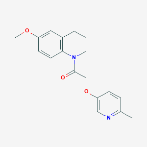 1-(6-methoxy-3,4-dihydro-2H-quinolin-1-yl)-2-(6-methylpyridin-3-yl)oxyethanone