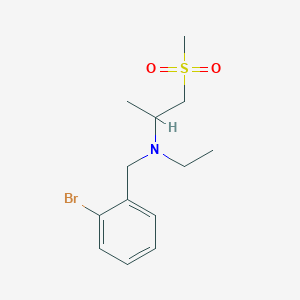 molecular formula C13H20BrNO2S B6620021 N-[(2-bromophenyl)methyl]-N-ethyl-1-methylsulfonylpropan-2-amine 