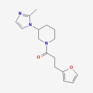 3-(Furan-2-yl)-1-[3-(2-methylimidazol-1-yl)piperidin-1-yl]propan-1-one