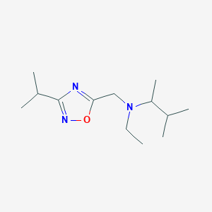 N-ethyl-3-methyl-N-[(3-propan-2-yl-1,2,4-oxadiazol-5-yl)methyl]butan-2-amine