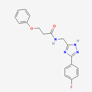 N-[[3-(4-fluorophenyl)-1H-1,2,4-triazol-5-yl]methyl]-3-phenoxypropanamide