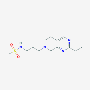 molecular formula C13H22N4O2S B6620065 N-[3-(2-ethyl-6,8-dihydro-5H-pyrido[3,4-d]pyrimidin-7-yl)propyl]methanesulfonamide 