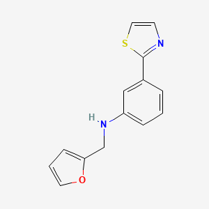 molecular formula C14H12N2OS B6620070 n-(Furan-2-ylmethyl)-3-(thiazol-2-yl)aniline 