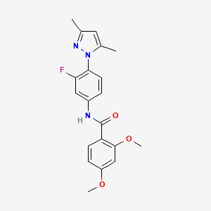 molecular formula C20H20FN3O3 B6620071 N-[4-(3,5-dimethylpyrazol-1-yl)-3-fluorophenyl]-2,4-dimethoxybenzamide 