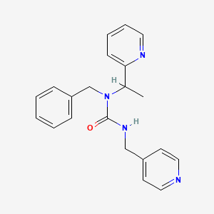 1-Benzyl-1-(1-pyridin-2-ylethyl)-3-(pyridin-4-ylmethyl)urea