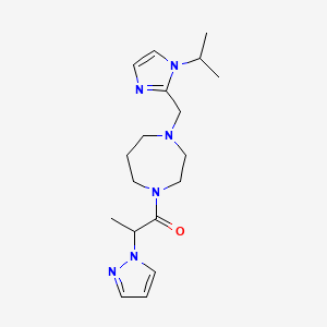 1-[4-[(1-Propan-2-ylimidazol-2-yl)methyl]-1,4-diazepan-1-yl]-2-pyrazol-1-ylpropan-1-one