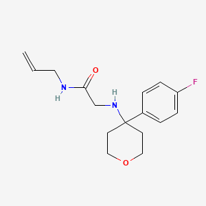 2-[[4-(4-fluorophenyl)oxan-4-yl]amino]-N-prop-2-enylacetamide