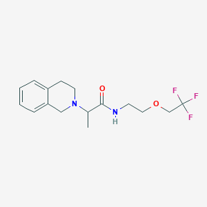 2-(3,4-dihydro-1H-isoquinolin-2-yl)-N-[2-(2,2,2-trifluoroethoxy)ethyl]propanamide