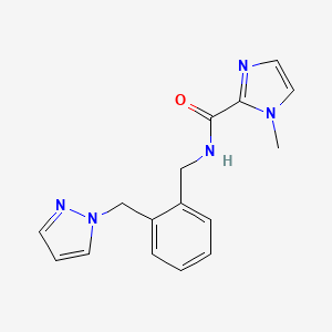 1-methyl-N-[[2-(pyrazol-1-ylmethyl)phenyl]methyl]imidazole-2-carboxamide