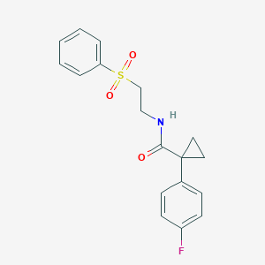 N-[2-(benzenesulfonyl)ethyl]-1-(4-fluorophenyl)cyclopropane-1-carboxamide