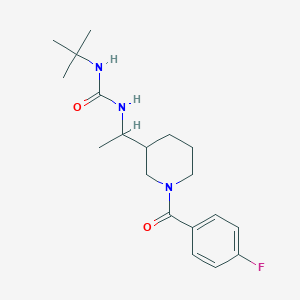 1-Tert-butyl-3-[1-[1-(4-fluorobenzoyl)piperidin-3-yl]ethyl]urea