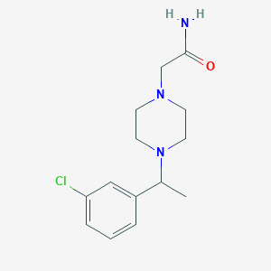 2-[4-[1-(3-Chlorophenyl)ethyl]piperazin-1-yl]acetamide