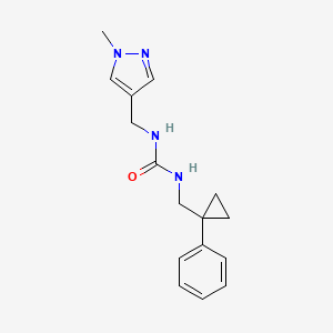 1-[(1-Methylpyrazol-4-yl)methyl]-3-[(1-phenylcyclopropyl)methyl]urea