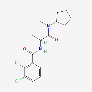 molecular formula C16H20Cl2N2O2 B6620176 2,3-dichloro-N-[1-[cyclopentyl(methyl)amino]-1-oxopropan-2-yl]benzamide 