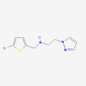 n-((5-Bromothiophen-2-yl)methyl)-2-(1h-pyrazol-1-yl)ethan-1-amine