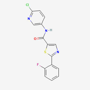 N-(6-chloropyridin-3-yl)-2-(2-fluorophenyl)-1,3-thiazole-5-carboxamide