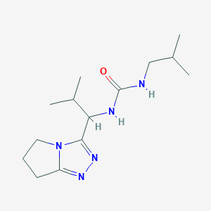 molecular formula C14H25N5O B6620197 1-[1-(6,7-dihydro-5H-pyrrolo[2,1-c][1,2,4]triazol-3-yl)-2-methylpropyl]-3-(2-methylpropyl)urea 