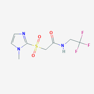 2-(1-methylimidazol-2-yl)sulfonyl-N-(2,2,2-trifluoroethyl)acetamide