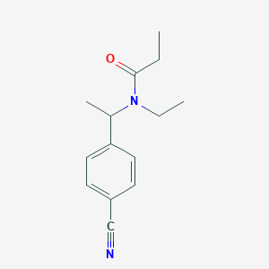 molecular formula C14H18N2O B6620208 N-[1-(4-cyanophenyl)ethyl]-N-ethylpropanamide 