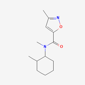 molecular formula C13H20N2O2 B6620215 N,3-dimethyl-N-(2-methylcyclohexyl)-1,2-oxazole-5-carboxamide 