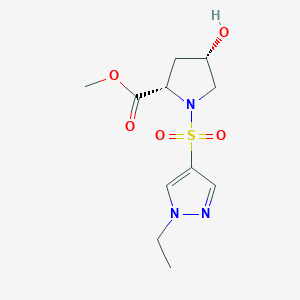 methyl (2S,4S)-1-(1-ethylpyrazol-4-yl)sulfonyl-4-hydroxypyrrolidine-2-carboxylate