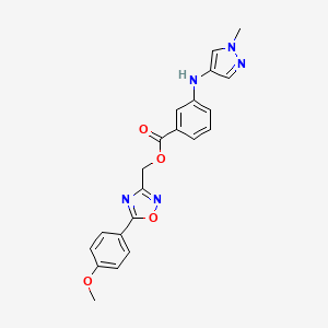 [5-(4-Methoxyphenyl)-1,2,4-oxadiazol-3-yl]methyl 3-[(1-methylpyrazol-4-yl)amino]benzoate