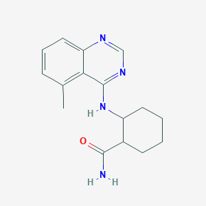 2-[(5-Methylquinazolin-4-yl)amino]cyclohexane-1-carboxamide