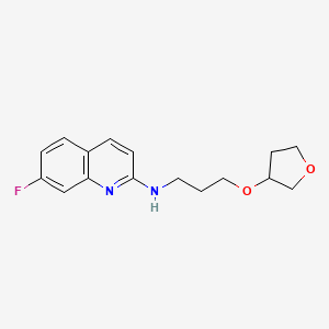 7-fluoro-N-[3-(oxolan-3-yloxy)propyl]quinolin-2-amine