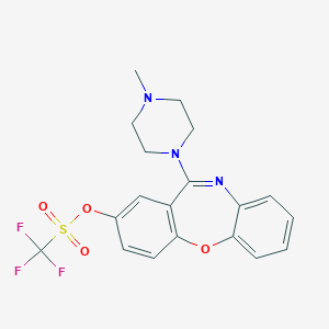 molecular formula C19H18F3N3O4S B066203 [6-(4-Methylpiperazin-1-yl)benzo[b][1,4]benzoxazepin-8-yl] trifluoromethanesulfonate CAS No. 183140-98-9