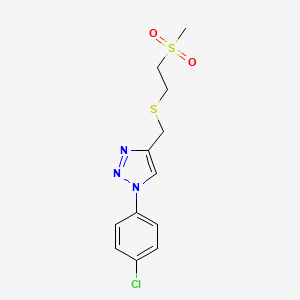 1-(4-Chlorophenyl)-4-(2-methylsulfonylethylsulfanylmethyl)triazole