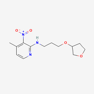 4-methyl-3-nitro-N-[3-(oxolan-3-yloxy)propyl]pyridin-2-amine