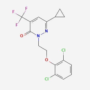 6-Cyclopropyl-2-[2-(2,6-dichlorophenoxy)ethyl]-4-(trifluoromethyl)pyridazin-3-one