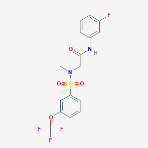 N-(3-fluorophenyl)-2-[methyl-[3-(trifluoromethoxy)phenyl]sulfonylamino]acetamide