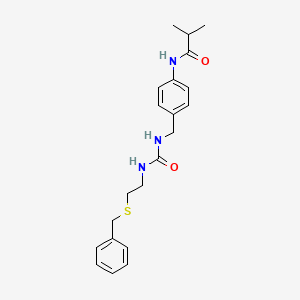 N-[4-[(2-benzylsulfanylethylcarbamoylamino)methyl]phenyl]-2-methylpropanamide