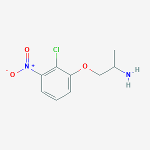 molecular formula C9H11ClN2O3 B066204 1-(2-Chloro-3-nitrophenoxy)propan-2-amine CAS No. 163120-56-7