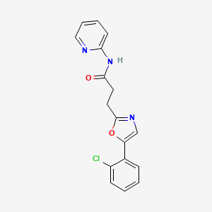 3-[5-(2-chlorophenyl)-1,3-oxazol-2-yl]-N-pyridin-2-ylpropanamide