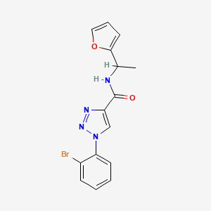 molecular formula C15H13BrN4O2 B6620405 1-(2-bromophenyl)-N-[1-(furan-2-yl)ethyl]triazole-4-carboxamide 