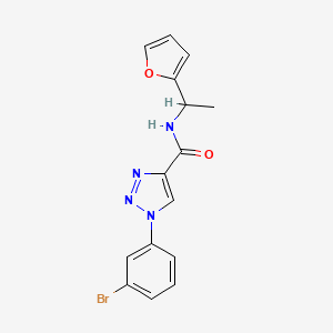 molecular formula C15H13BrN4O2 B6620407 1-(3-bromophenyl)-N-[1-(furan-2-yl)ethyl]triazole-4-carboxamide 