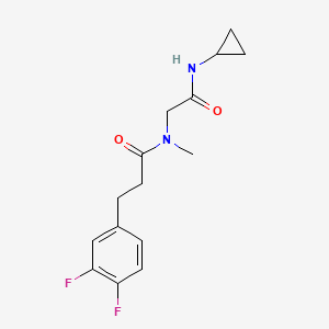 molecular formula C15H18F2N2O2 B6620415 N-[2-(cyclopropylamino)-2-oxoethyl]-3-(3,4-difluorophenyl)-N-methylpropanamide 