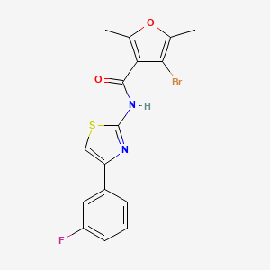 4-bromo-N-[4-(3-fluorophenyl)-1,3-thiazol-2-yl]-2,5-dimethylfuran-3-carboxamide