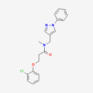 3-(2-chlorophenoxy)-N-methyl-N-[(1-phenylpyrazol-4-yl)methyl]propanamide