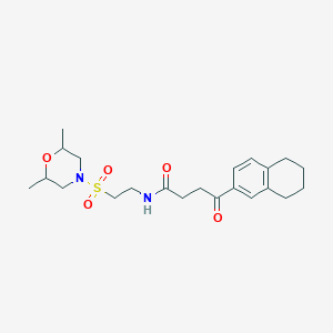 N-[2-(2,6-dimethylmorpholin-4-yl)sulfonylethyl]-4-oxo-4-(5,6,7,8-tetrahydronaphthalen-2-yl)butanamide