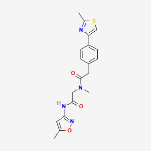 N-methyl-N-[2-[(5-methyl-1,2-oxazol-3-yl)amino]-2-oxoethyl]-2-[4-(2-methyl-1,3-thiazol-4-yl)phenyl]acetamide