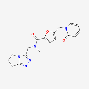 N-(6,7-dihydro-5H-pyrrolo[2,1-c][1,2,4]triazol-3-ylmethyl)-N-methyl-5-[(2-oxopyridin-1-yl)methyl]furan-2-carboxamide